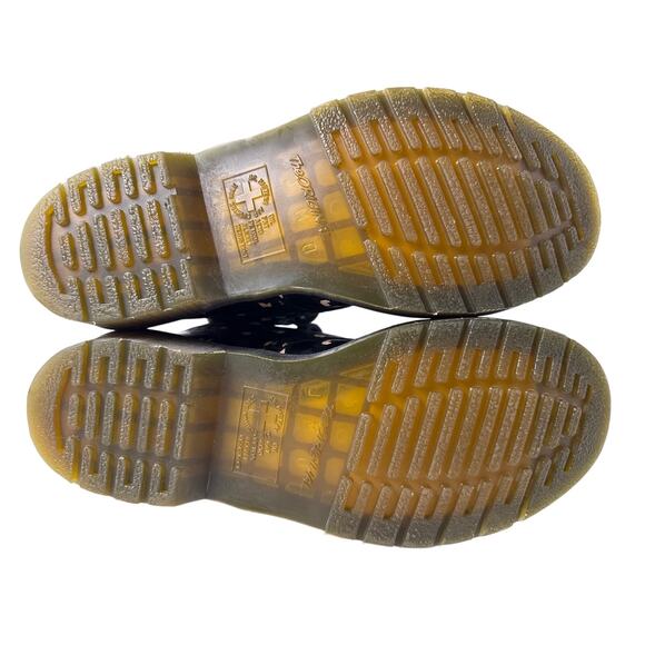 Dr. Martens 1460 Pascal Boots Wild Hearts Printed Womens US 8 Black Leather Pink - Picture 8 of 13